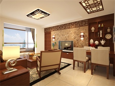 中式风格的客厅具有内蕴的风格，为了舒服，中式的环境