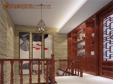 客厅是传统与现代居室风格的碰撞，以现代的装饰手法和