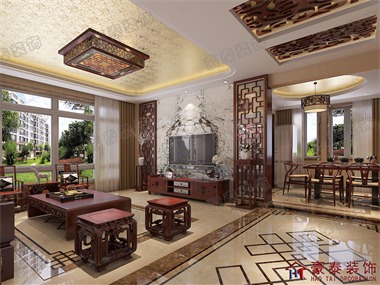 “新中式”装饰风格的住宅，空间装饰多采用简洁，硬朗