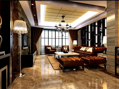 190平中式风格家装案例图客厅