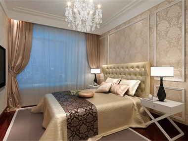 220平欧式风格家装案例图卧室